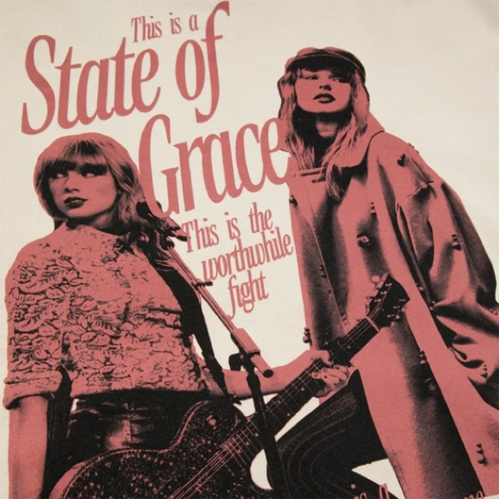 Taylor swift M official merch Cream Graphic Hoodie - Picture 3 of 7
